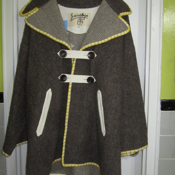 JC Castelbajac Parka Coat 100% Wool Embroidered France - Picture 12 of 12